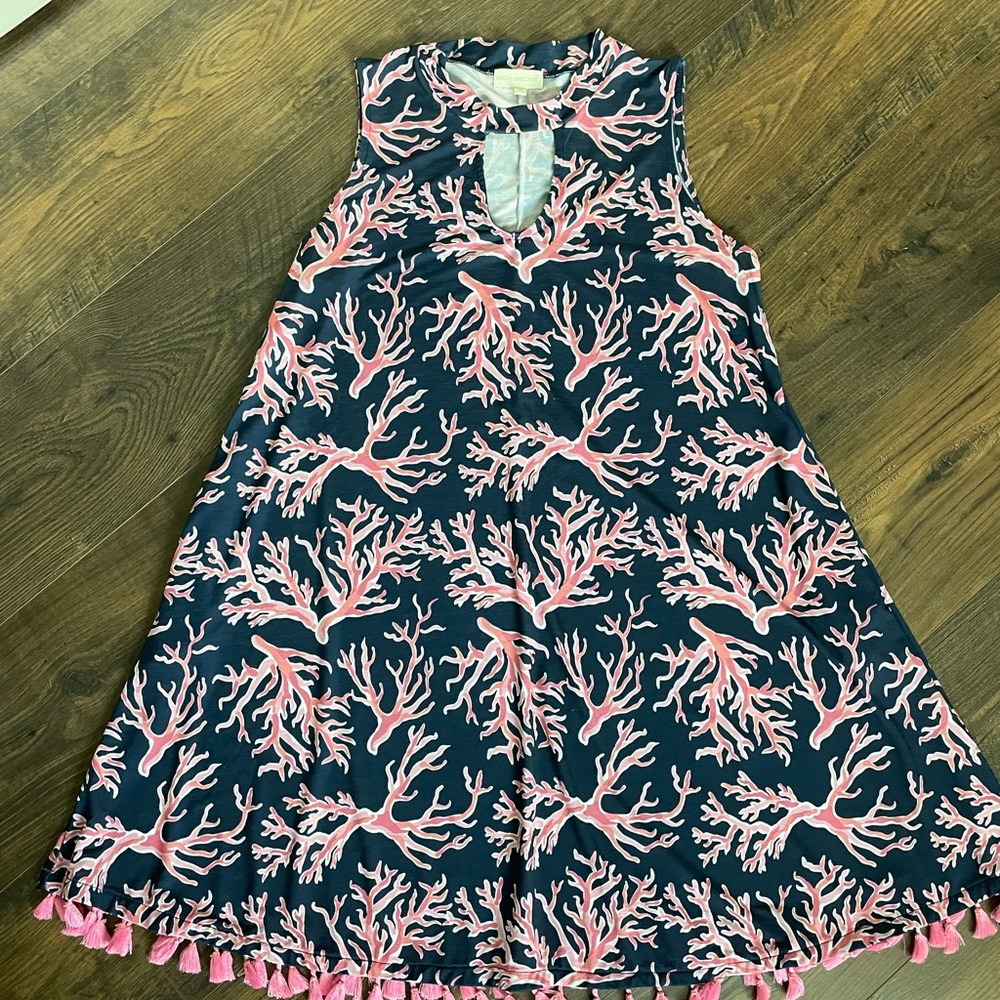 Simply southern coral tassel dress